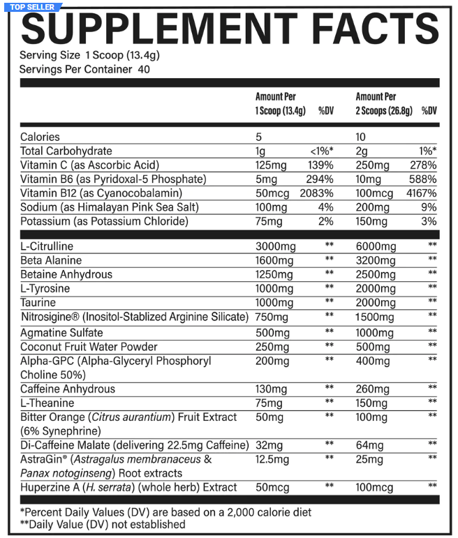 Raw Nutrition x Thavage Pre-Workout 40 Servings